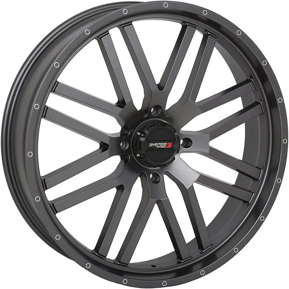 System 3 ST-3 Gunmetal UTV Wheels 22 Polaris RZR 1000 XP/Ranger XP 900/1000