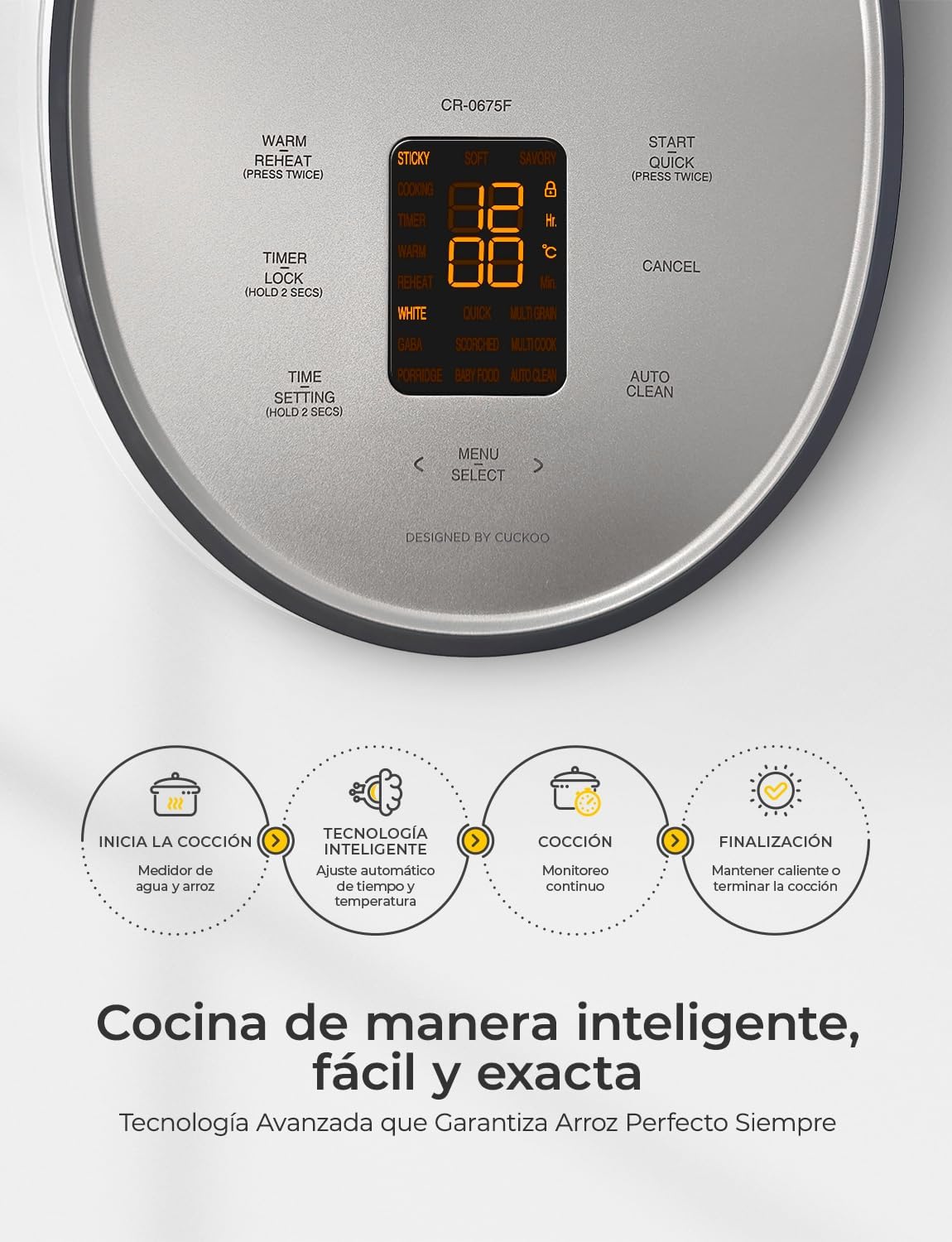 Electric rice cooker with 6-cup capacity (uncooked) / 12-cup capacity (cooked). modern fuzzy logic control. featuring timer function and insulation setting. compact model. multi-functional steamer. non-stick inner liner. gray exterior.