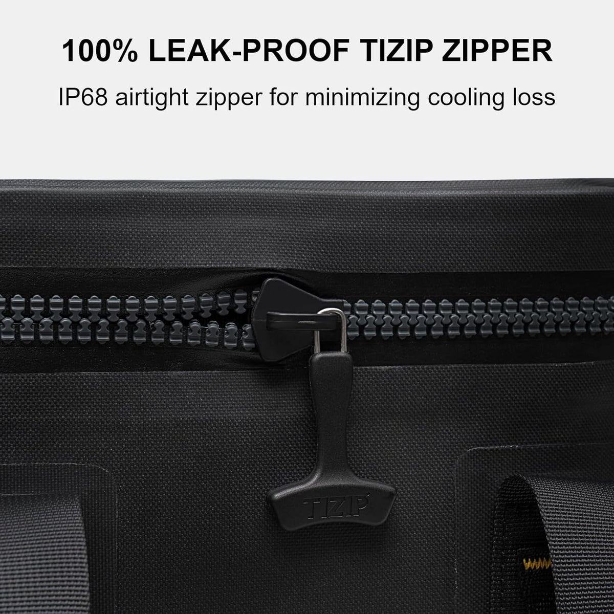 Portable Soft Cooler 12 Cans. IP68 Tizip Leak-Proof Zipper for Camping. Fishing. Beach. Outdoors Insulated Ice Chest with Reusable Ice Pack