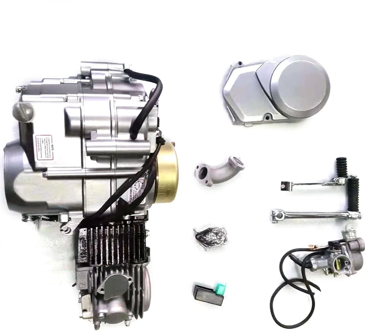 150CC 4 Stroke Engine Motor. Gy6 Single Cylinder Complete Engine Kit for 110cc-150cc Atvs and Go Karts and 11 Long Box Engine Size Scooters High-Flow Oil Pump CVT Carburetor Top Mount