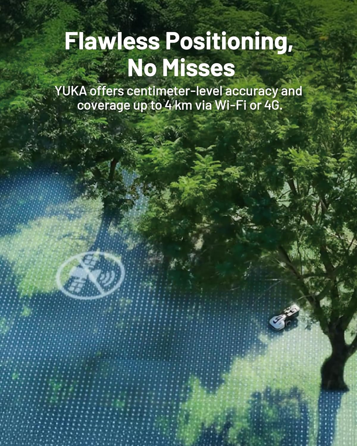 2000 Robot Lawn Mower with 4G. Reception 0.5 Acre.Max. 0.7 Acre. Ultrasense AI Vision & RTK. Auto Mapping & App Control.45% Slope.Wireless Perimeter.Dual Cutting Discs. 20 Mowing Zones
