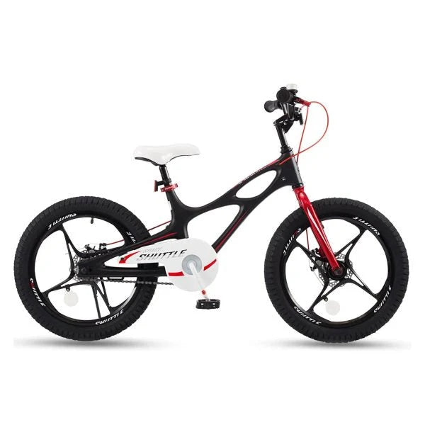 18 Magnesium Alloy Kids Bike – Dual Disc Brake. Lightweight Frame. Black
