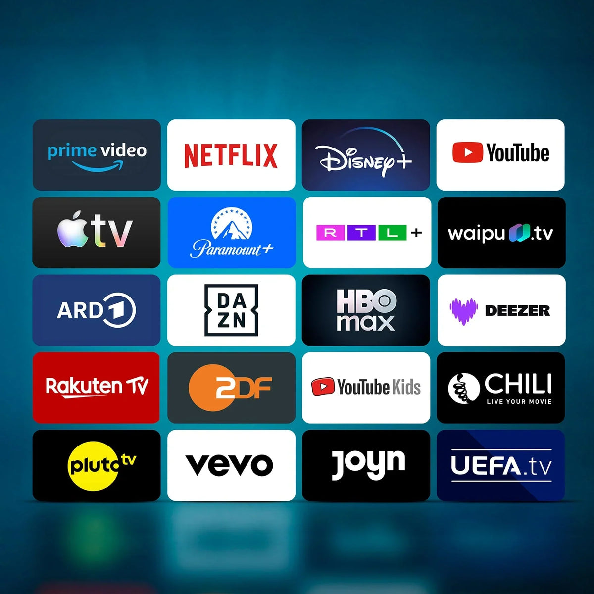DYON Smart 40 VX-2-40 Zoll (100 cm) Full-HD Smart TV mit HD Triple Tuner (DVB-C/-S2/-T2). App Store. Prime Video. Netflix. YouTube. DAZN. Disney+.