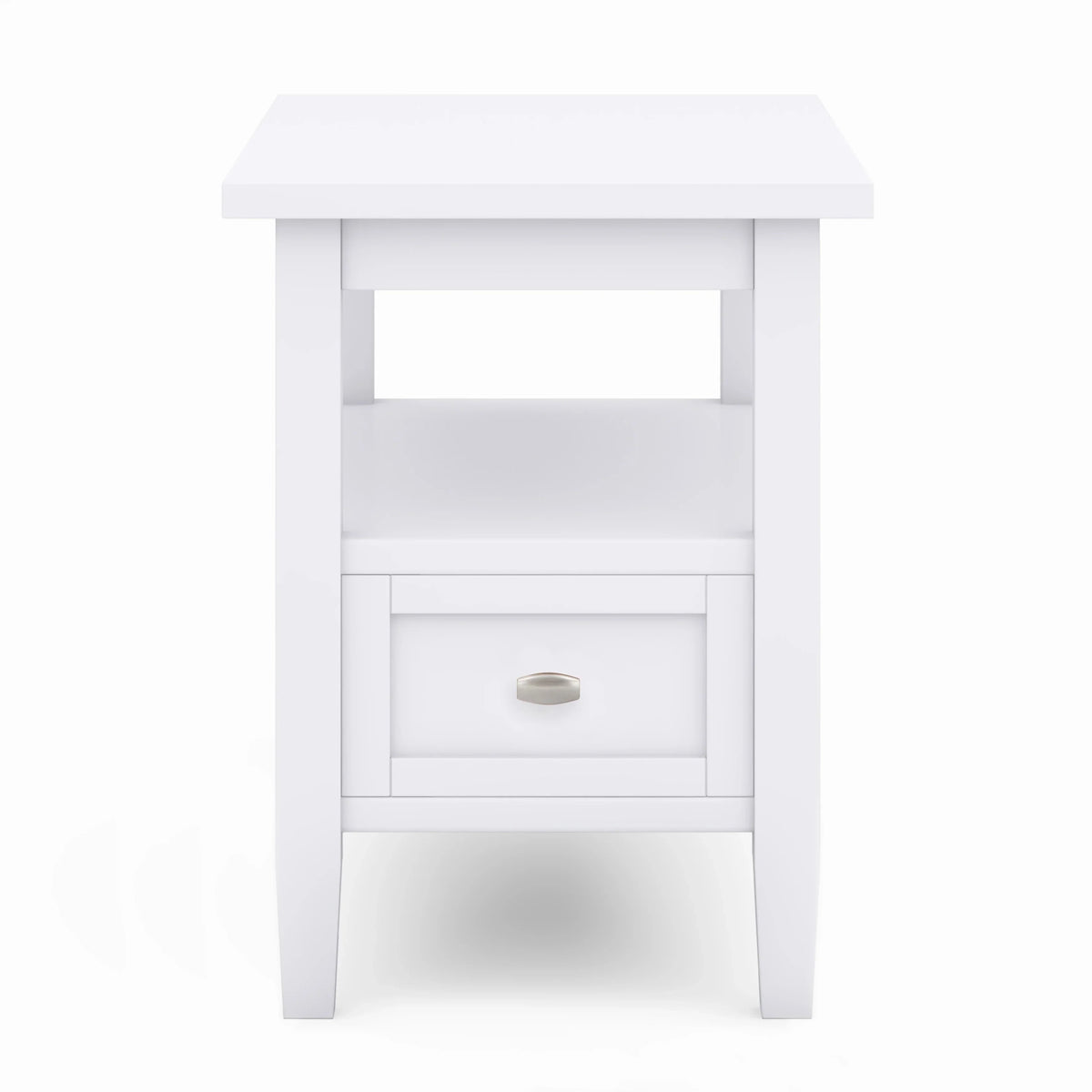 14 Wide Solid Wood Narrow Side Table. Rectangle Transitional Style Accent Table