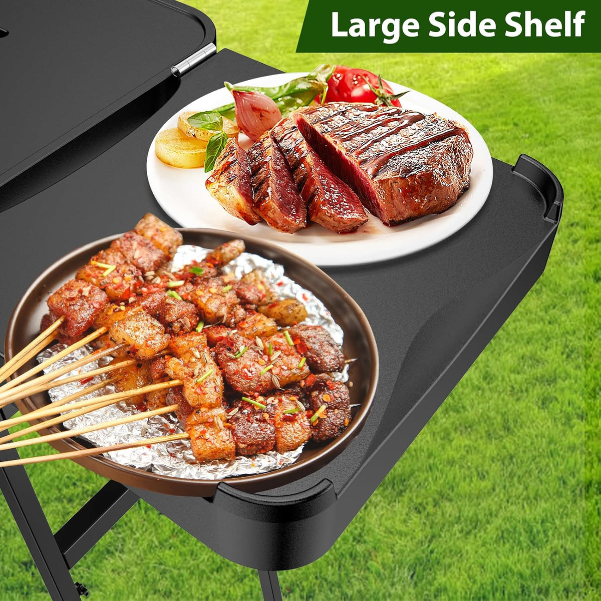Outdoor Grill Table Cart 57x24x35. Outdoor Kitchen Island with Storage & Large Tabletop for Blackstone Griddle. Ooni Pizza Oven. Ninja Woodfire Grill. BBQ Station. Dining Cart. Rolling BBQ Table