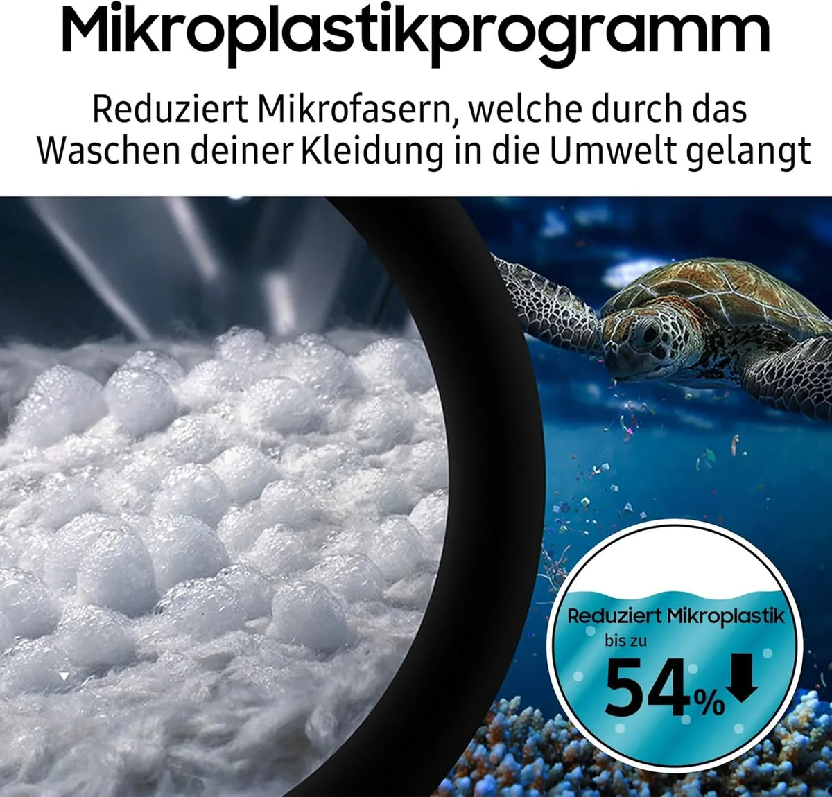 Waschmaschine. 9 kg. 1.400 U/min. EEK: A. Mikroplastik-Programm. Ecobubble. 14 Programme. WiFi SmartControl. Schwarz. WW90CGC04AABEG