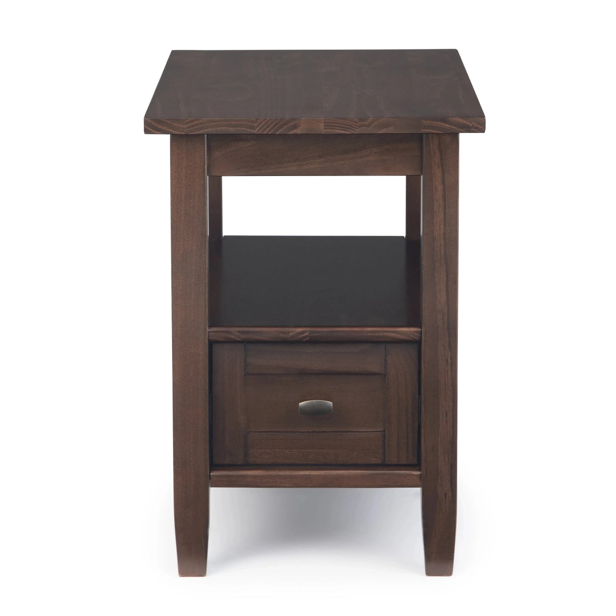 14 Wide Solid Wood Narrow Side Table. Rectangle Transitional Style Accent Table