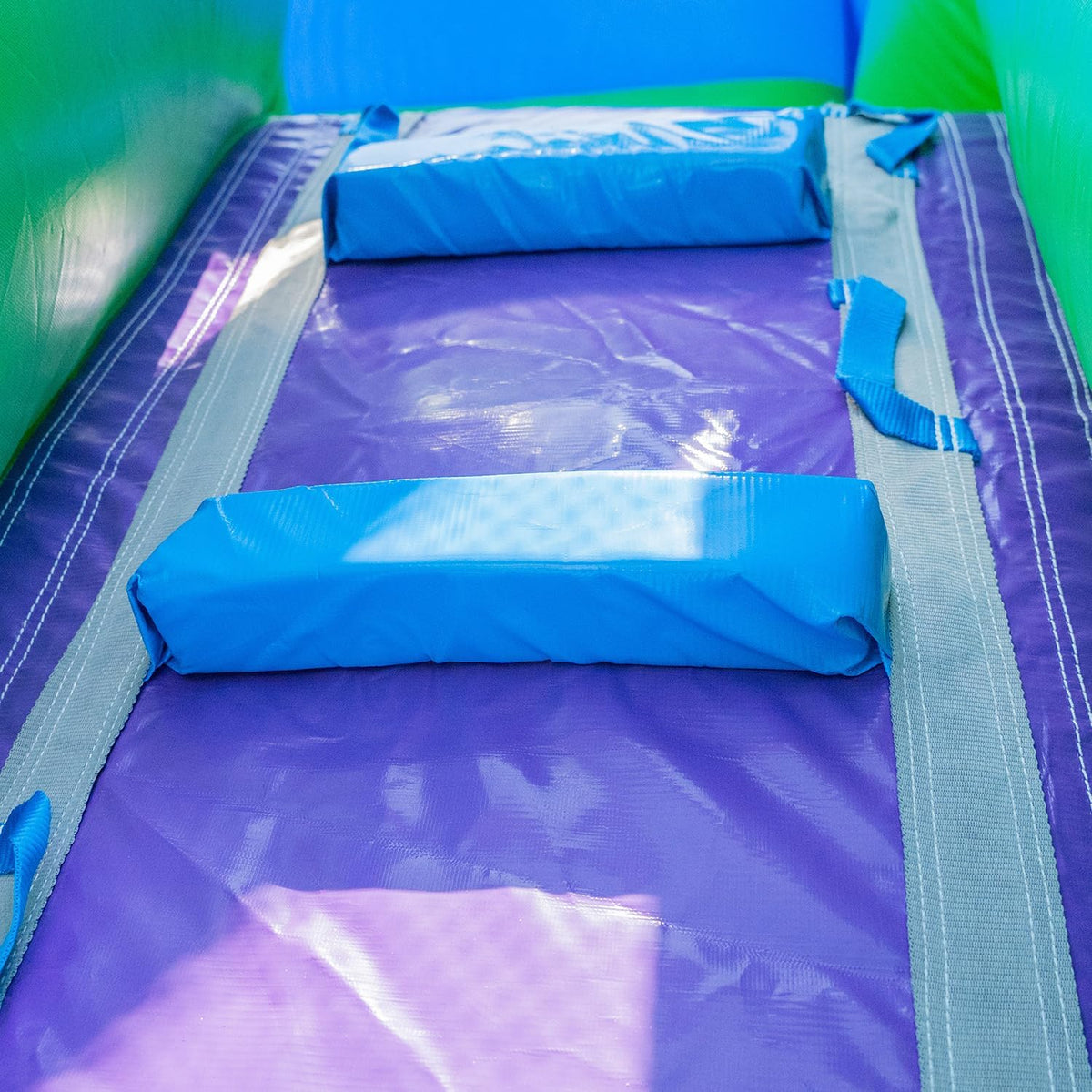 2025 HeroKiddo Resbaladilla Acuática Inflable de Grado Comercial de 16' con Piscina Adjacente para Niños y Adultos (con Ventilador). Uso Mojado y Seco