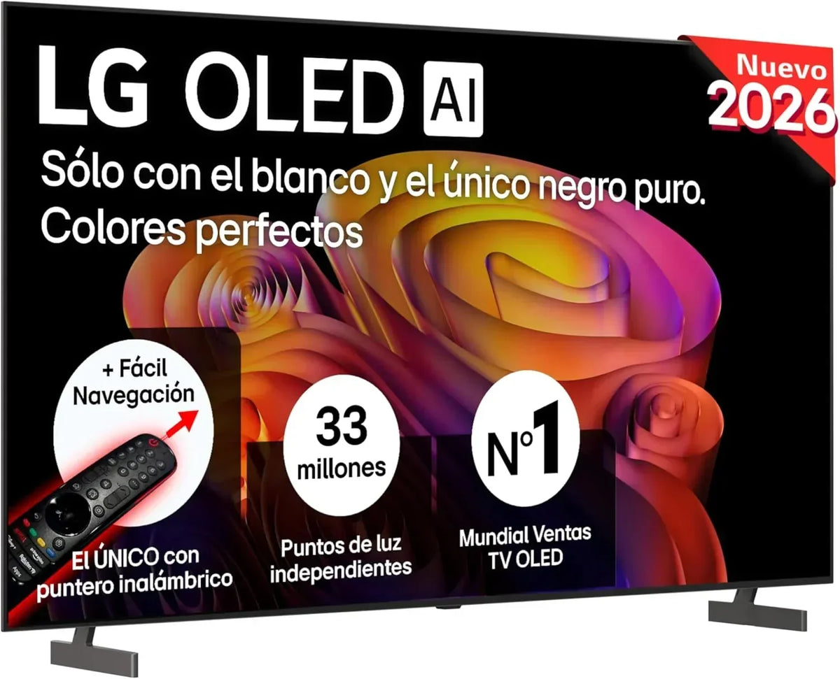 LG OLED65C54LA - TV 65. OLED EVO 4K. Smart TV AI C5. WebOS 25. Super Upscaling. Dolby Vision and Dolby Atmos. AMD FreeSync. Alexa/Google Assistant.