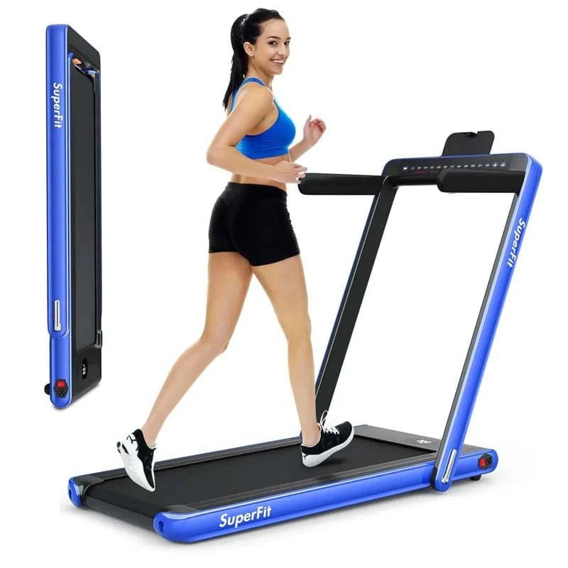 2-in-1 Folding Electric Treadmill. 2.25 HP. Under-Desk. with Dual Display and Smart App Control