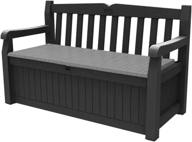 Keter Eden – External Storage Chest. Capacity 265 L. Resin. Graphite Colour. Garden and Terrace. 140 x 60 x 84 cm