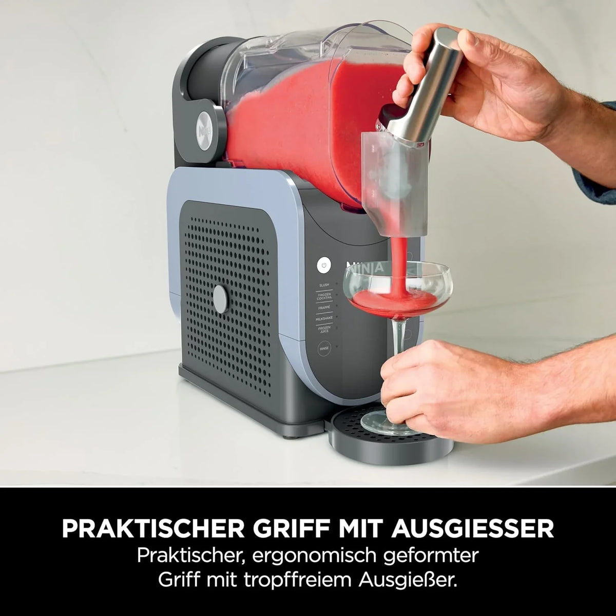 Ninja SLUSHi Maschine für Slush. Eis-Cocktails. Frappé. Milchshakes & gefrorenen Saft. ohne Eis oder Vorbereitungsaufwand. WhisperChill-Technology.