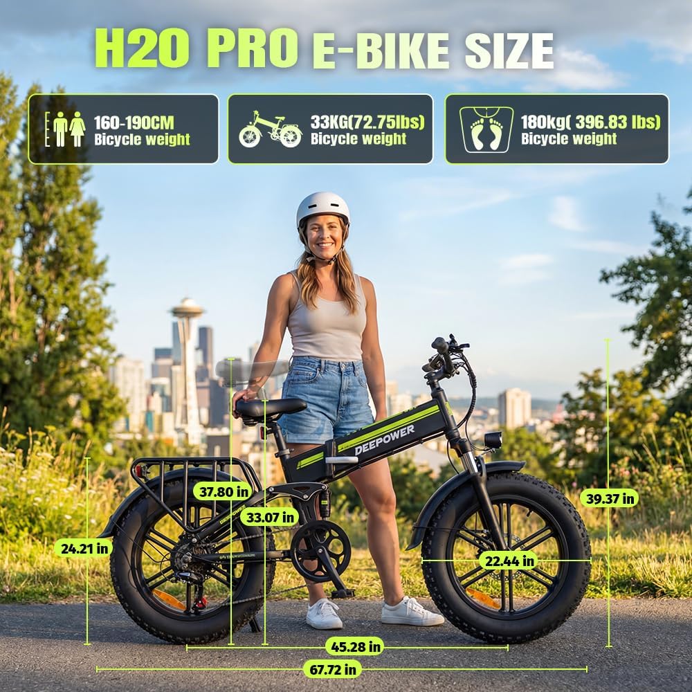 Bicicleta eléctrica plegable. batería extraíble 48 V 25 Ah. autonomía 110 KM. bicicleta eléctrica con neumáticos grasos 20 x 4. suspensión completa.