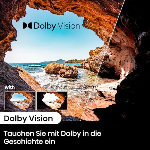 Hisense 43E6NT 108cm (43 Zoll) Fernseher. 4K UHD Smart TV. Precision Colour. HDR. Dolby Vision. 60Hz. Triple Tuner DVB-C/S/S2/T/T2. WiFi. HDMI 2.1.