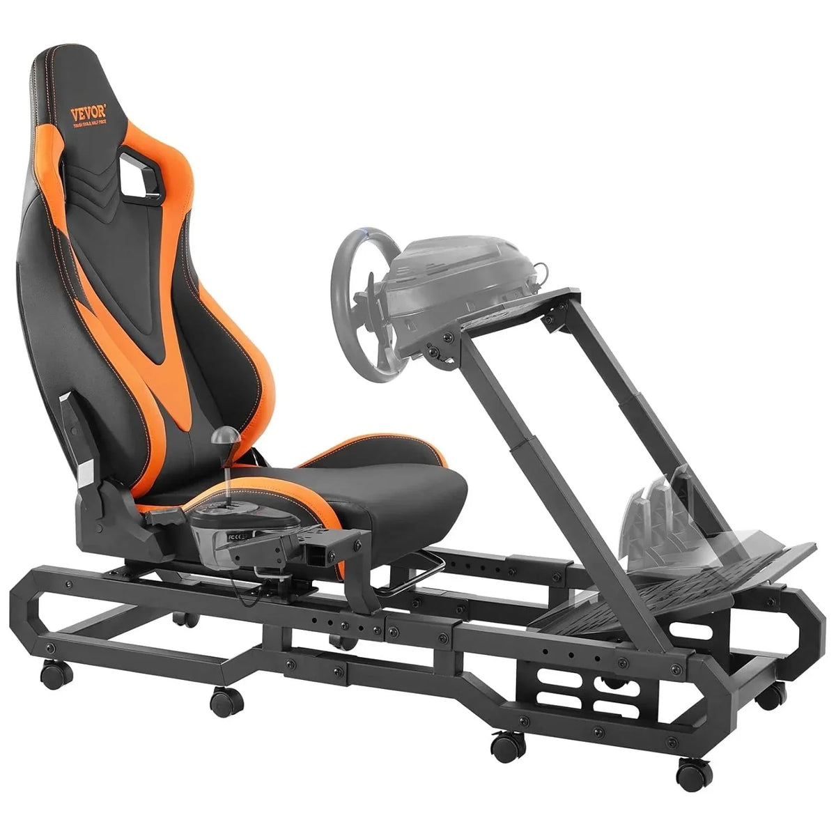 Soporte para Volante de Carreras VEVOR con Ruedas para Logitech G923/G920/G29. Cabina de simulador de conducción de Acero Resistente. Thrustmaster
