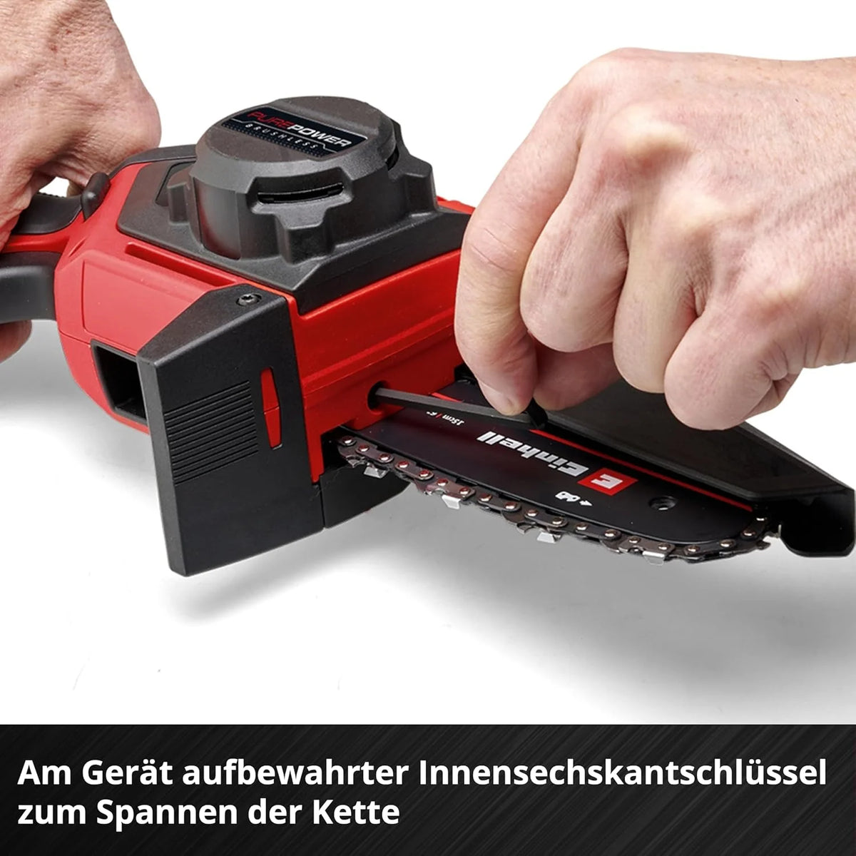 Einhell Akku-Astkettensäge GE-PS 18/15 Li Bag Kit Power X-Change (18 V. Brushless. 12.5 cm Schnittlänge. inkl. 2.5 Ah Akku. Ladegerät. Ersatzkette.