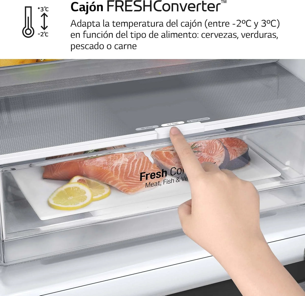 LG GBP61DSXGC - Frigorífico Combi No Frost. Congelador. Compresor Smart Inverter. Color Inox Antihuellas. 186 cm. 341 l