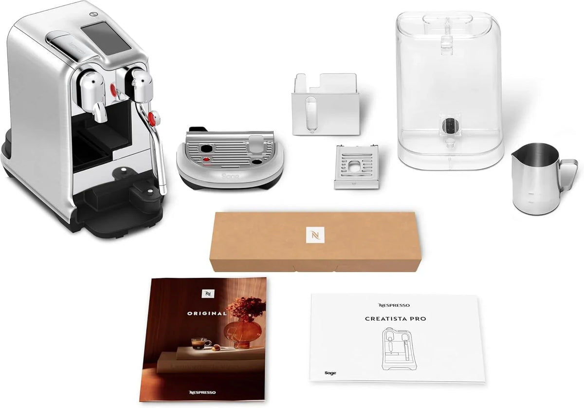 Nespresso Creatista Pro Kaffeemaschine von Sage. Edelstahl. Brushed Stainles Steel
