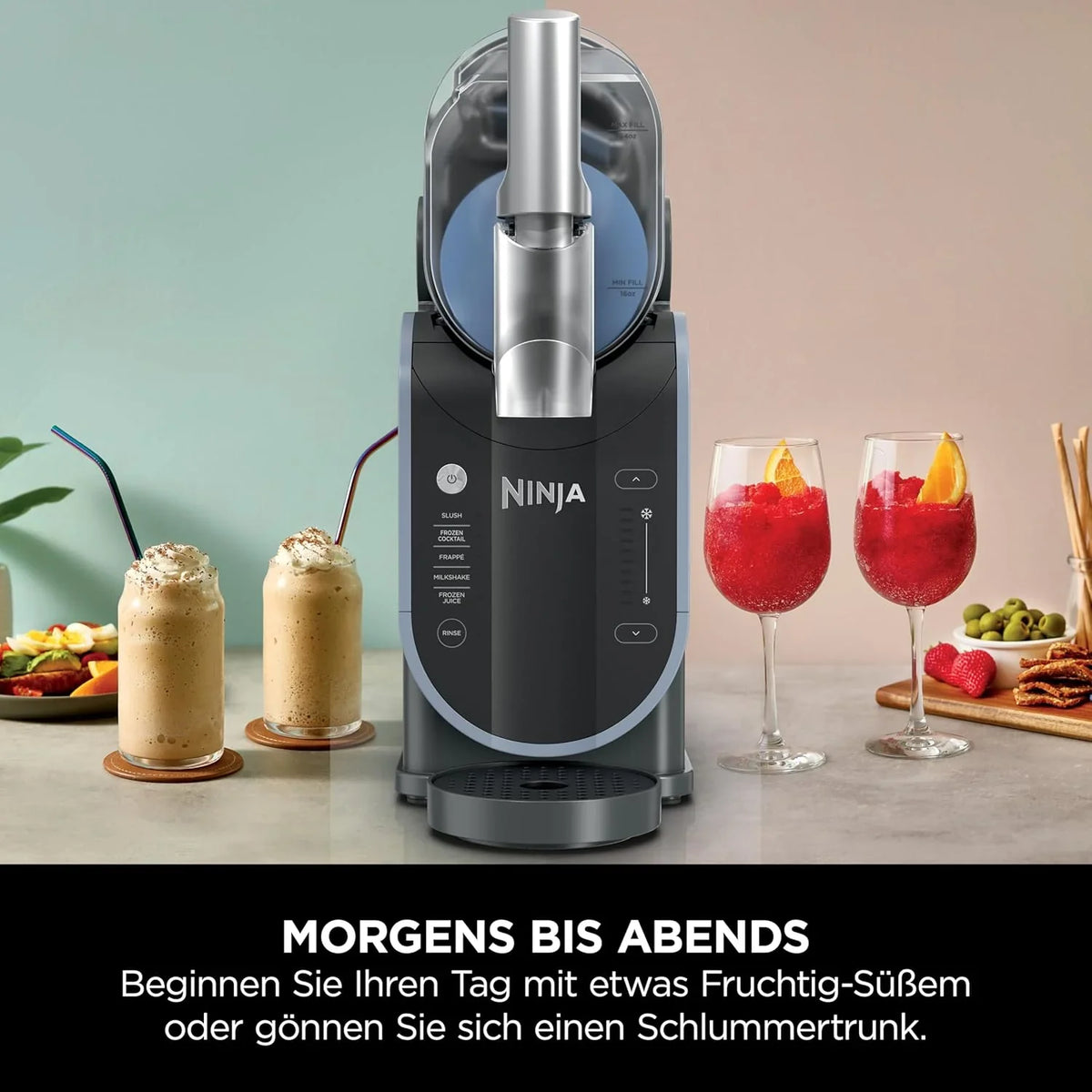 Ninja SLUSHi Maschine für Slush. Eis-Cocktails. Frappé. Milchshakes & gefrorenen Saft. ohne Eis oder Vorbereitungsaufwand. WhisperChill-Technology.