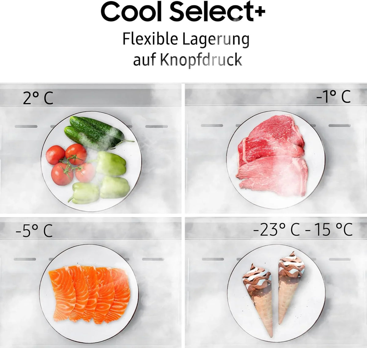 Samsung RB38C7AGWS9/EF Kühl-Gefrierkombination. 203 cm. 387 l. AI-Kühlschrank mit Gefrierfach. SmartThings AI Energy Mode. Cool Select+. Twin Cooling