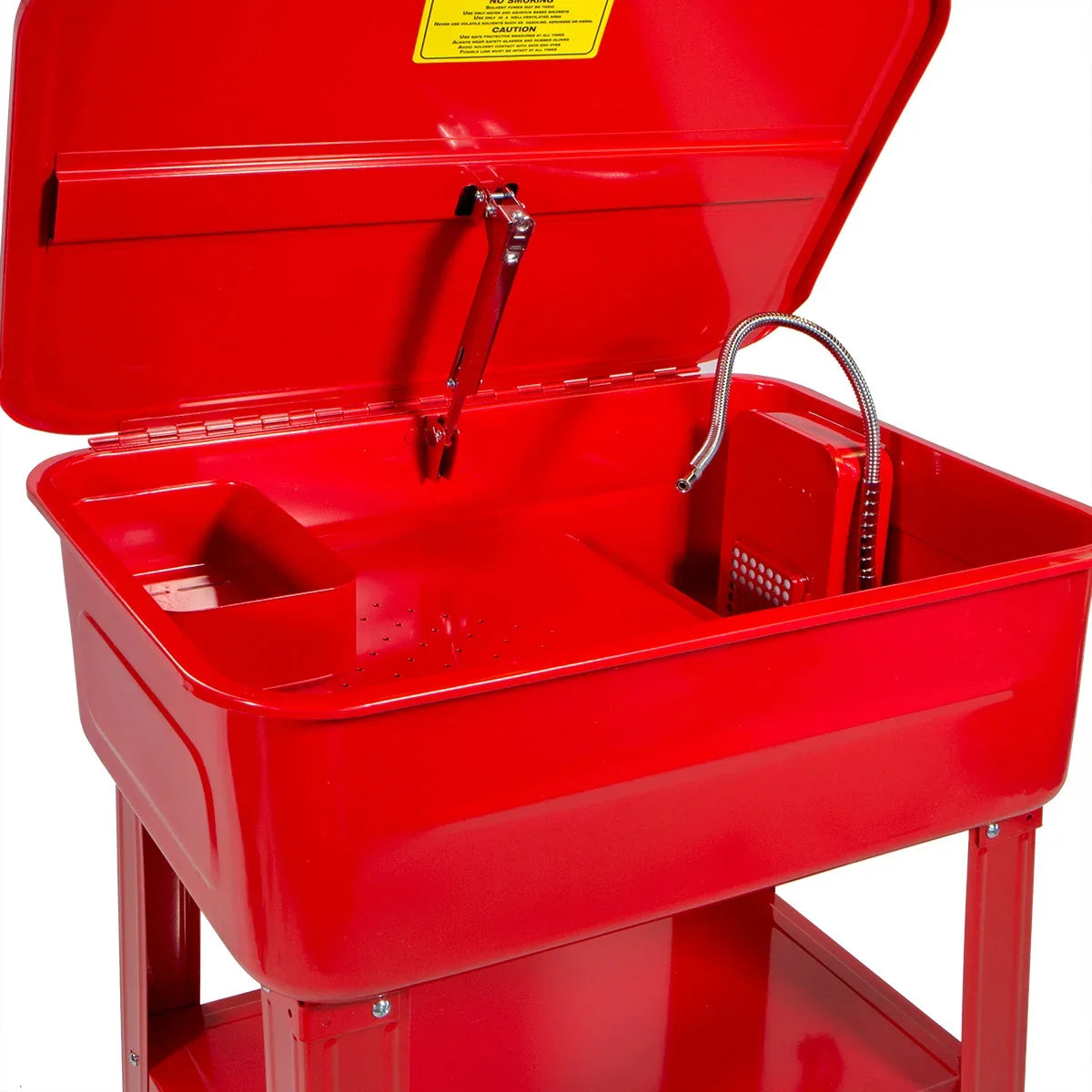 20-Gallon Parts Washer. Heavy-Duty Cleaning Tank with General-Purpose Solvent Pump. Automotive Parts Cleaning Machine