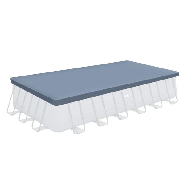 24 Durable Rectangular Pool Cover – Gray. for Oasis & Activity Pools