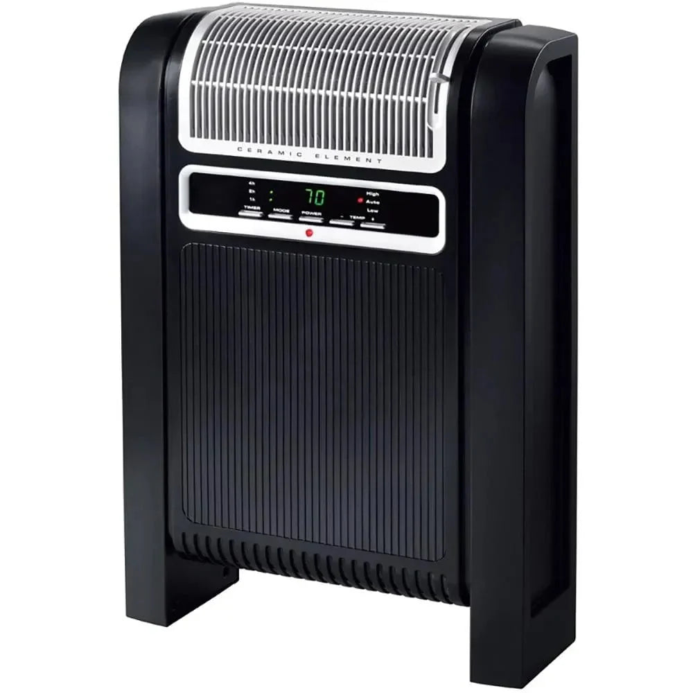 1500W Portable Digital Control Cyclonic Ceramic Space Heater. Black
