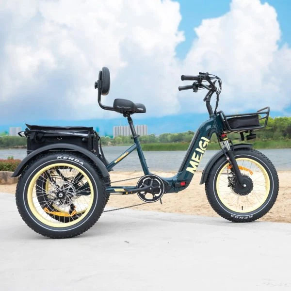 48V 14Ah 750W Foldable Fat Tire Electric Trike. 330-Lb. Capacity