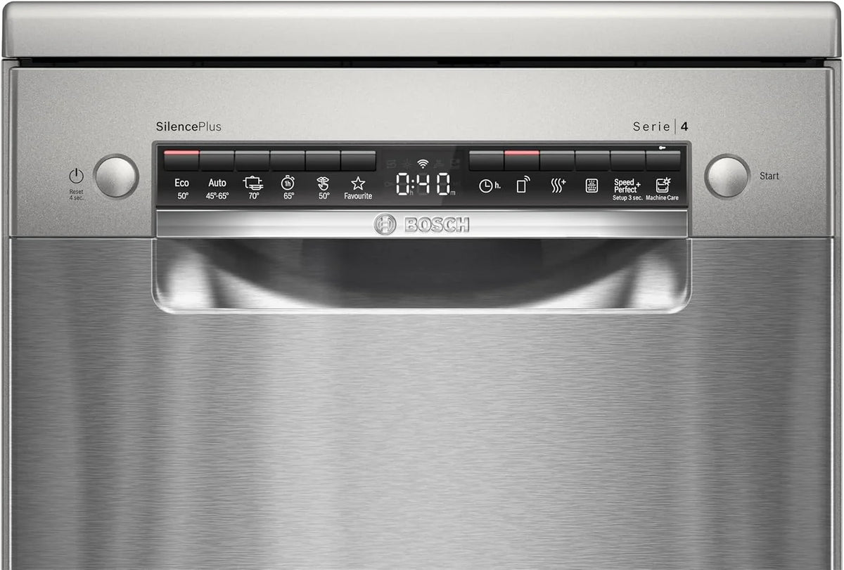 Bosch - Lavavajillas. 45 cm. Serie 4. Libre Instalación. Home Connect. Acero Inoxidable. SPS4HMI49E
