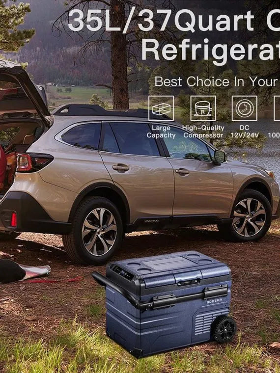 12 Volt 37 Qt. Portable Car Refrigerator. Car Freezer for Outdoor. Camping. Travel. RV.APP Control