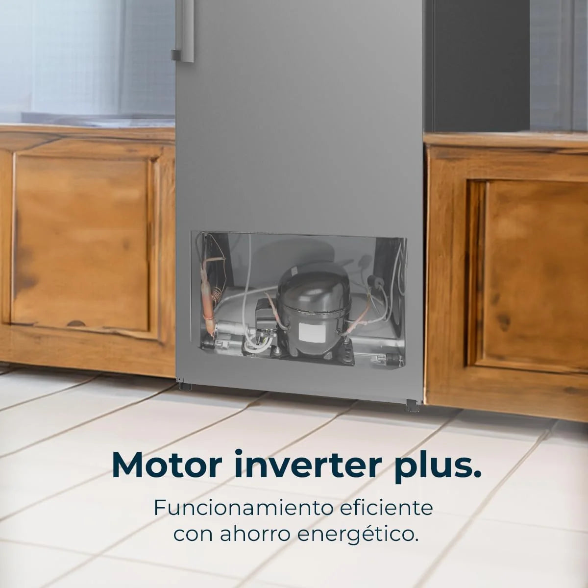 Cecotec Congelador Vertical de 380L Bolero CoolMarket UF 380 inox D. 1950W. Motor Inverter Plus. Bajo Consumo. Total No Frost. Display door.