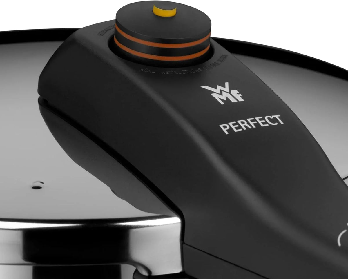 WMF Perfect One Pot Schnellkochtopf Induktion Set 2-teilig. Dampfkochtopf 4.5l. 3l. großes Kochsignal. 2 Kochstufen. abnehmbarer Deckelgriff. für alle