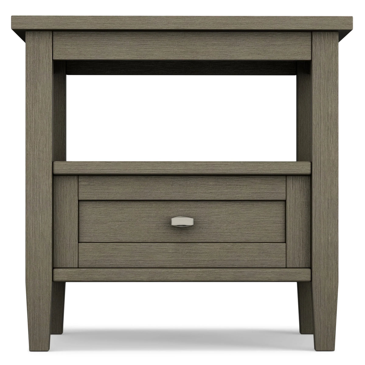 20 Inch Wide Solid Wood Rectangle End Table. Transitional Side Table