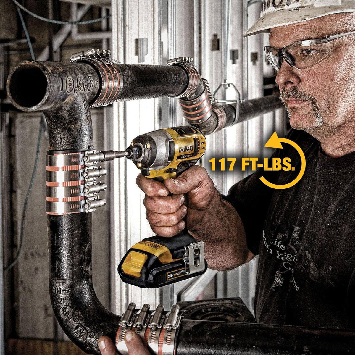 20V MAX Cordless Drill and Impact Driver. Power Tool Combo Kit with 2 Batteries and Charger
