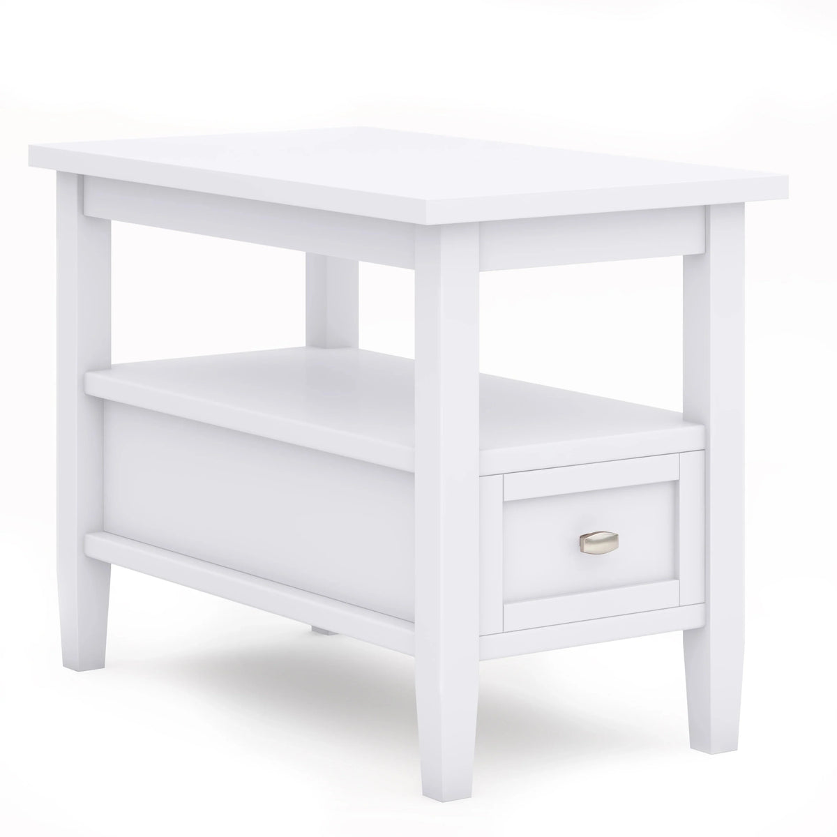 14 Wide Solid Wood Narrow Side Table. Rectangle Transitional Style Accent Table