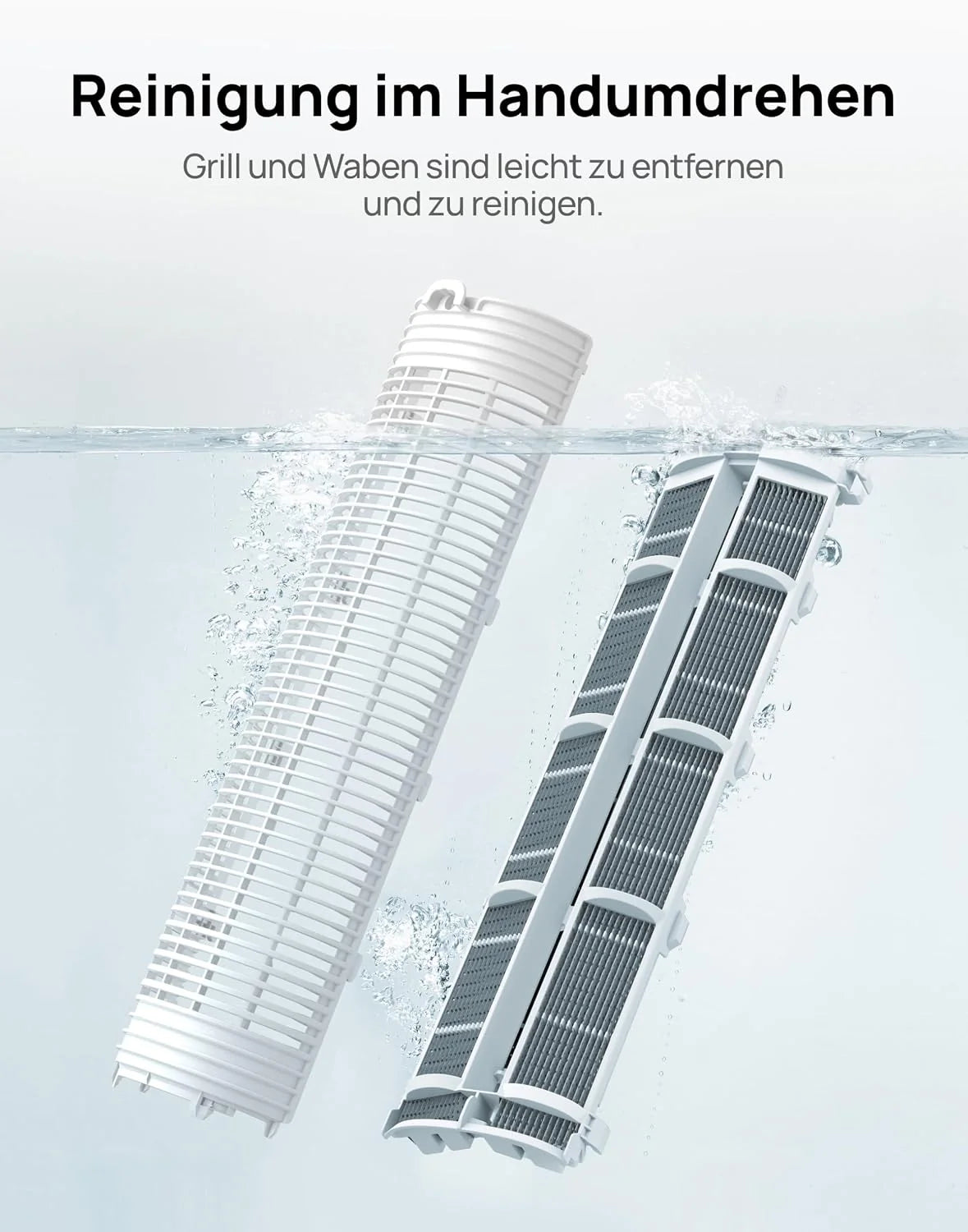 DREO Turmventilator mit Kühlung leise. Ventilator mit Wasserkühlung. 102 cm Luftkühler. Verdunstungskühler mit 80° Schwenkfunktion. 3 Modi. 4