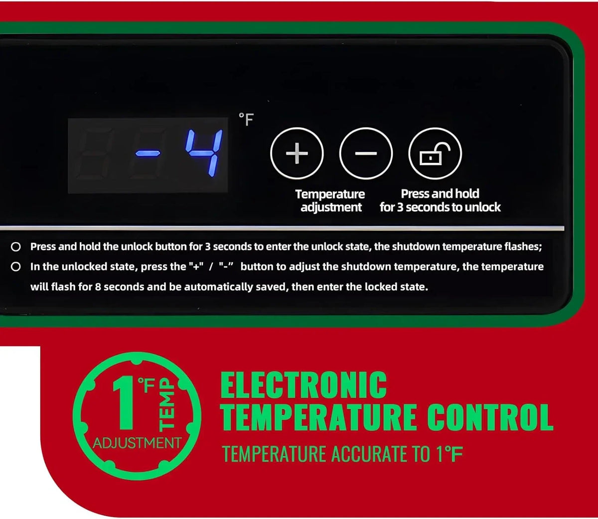 5.0 Cu. Ft. Chest Freezer with 2 Removable Stainless Steel Baskets. Electronic Control. 41°F to -15°F. Black