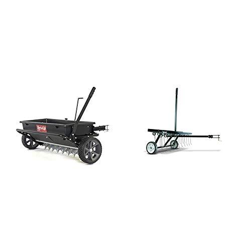 45-0543 100 lb. Tow Spiker/Seeder/Spreader. Black & 40-Inch Tine Tow Dethatcher 45-0294.Black
