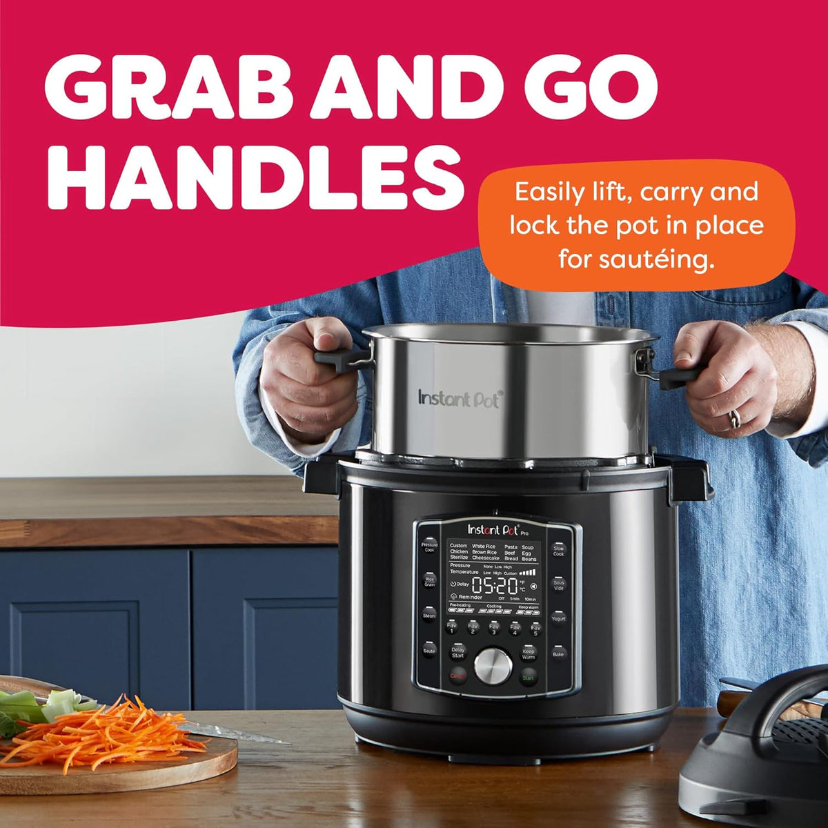 10-in-1 Pressure Cooker. Slow Cooker. Rice/Grain Cooker. Steamer. Sauté. Sous Vide. Yogurt Maker. Sterilizer. and Warmer. Includes App With Over 800 Recipes. Black