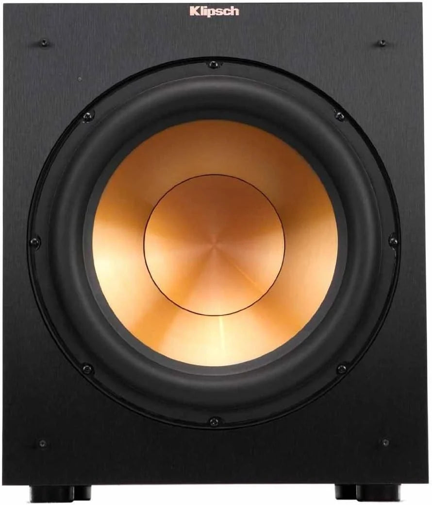 12-Inch Powered Subwoofer. 400W Digital Power. Front-Firing Copper-Spun Driver. Deep Bass Home Theater Subwoofer. Black
