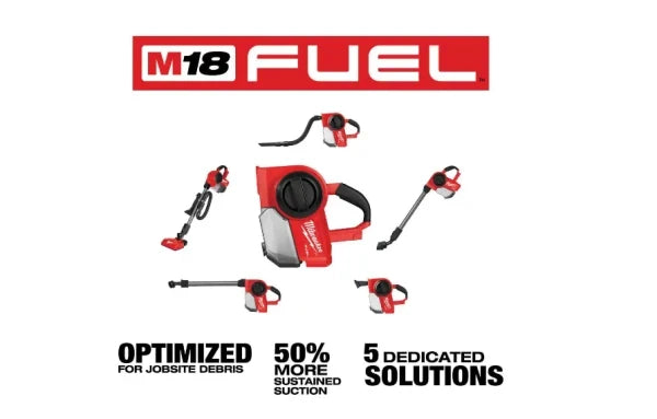 18V Brushless 0.25-Gallon Cordless Jobsite Vacuum with 5.0Ah Battery and Charger