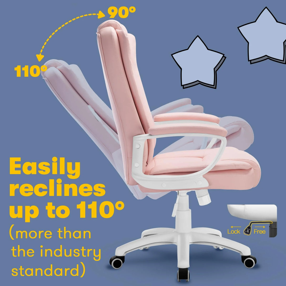 400 LBS Big and Tall Office Chair. Heavy Duty Ergonomic Computer Desk Chair for Home Office and Workspace