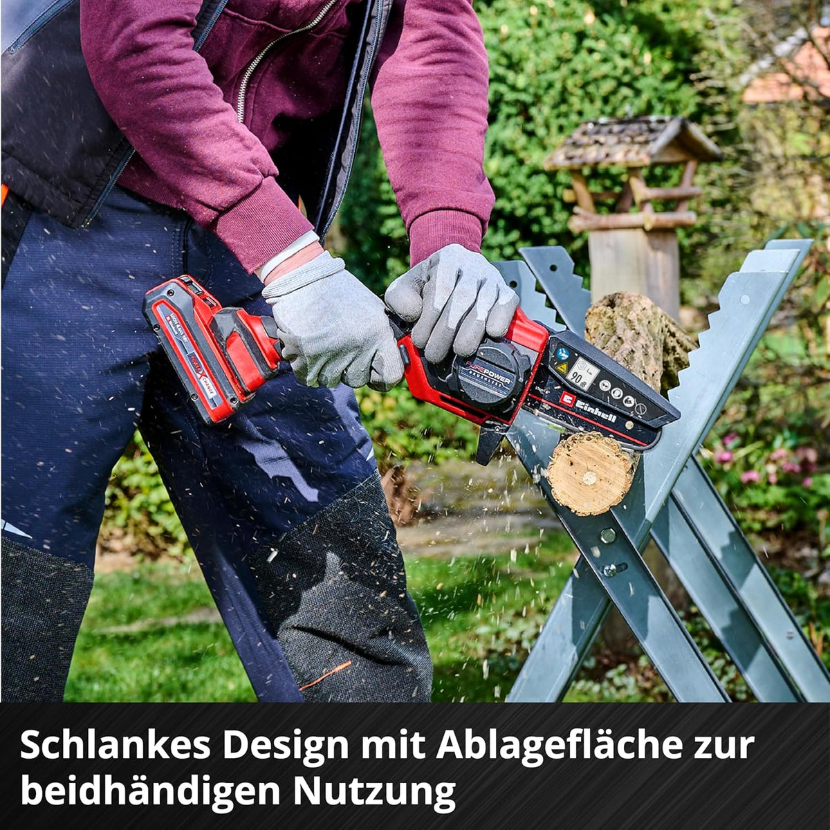 Einhell Akku-Astkettensäge GE-PS 18/15 Li Bag Kit Power X-Change (18 V. Brushless. 12.5 cm Schnittlänge. inkl. 2.5 Ah Akku. Ladegerät. Ersatzkette.