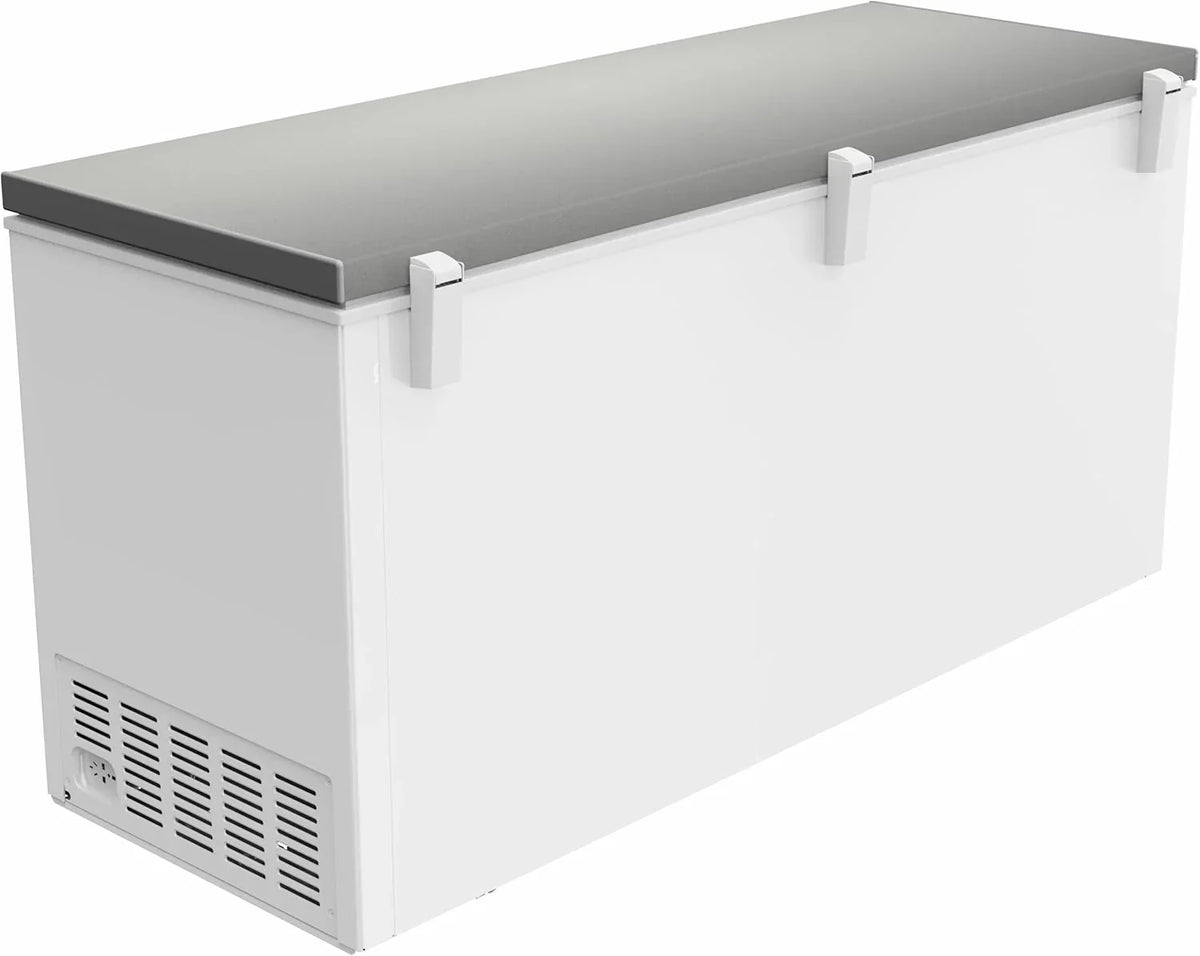 METRO Professional Congelador horizontal GHF2700S. 188 x 73.5 x 94.5 cm. 700 L. 125W. 3 cestas. iluminación LED. 6 ruedas. con cerradura. blanco/gris