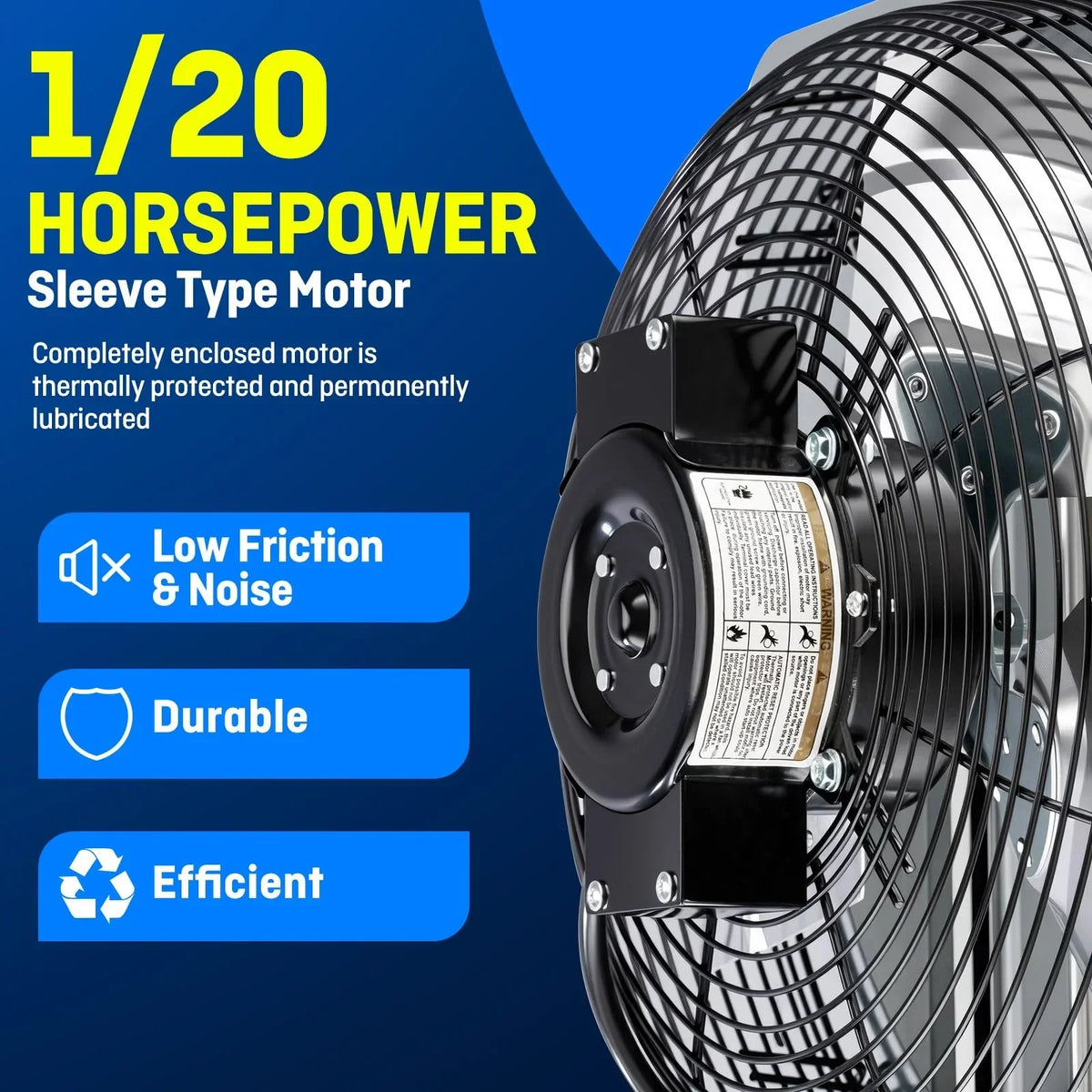 12 Inch Wall Mounted Exhaust Fan with Thermostat. High Velocity Ventilation Fan for Garage. Workshop and Home Ventilation