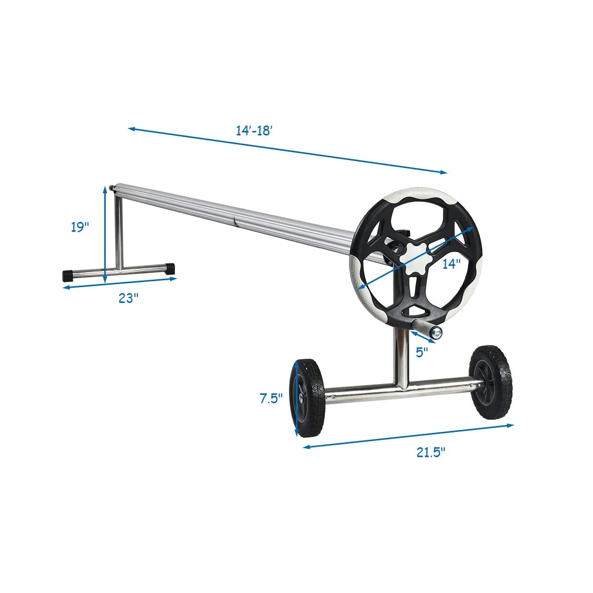 18FT Aluminum Pool Solar Cover Reel – Complete Reel Set