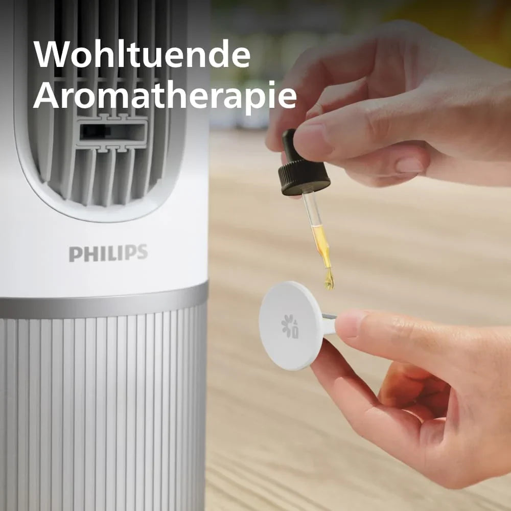 Philips Smarter Turmventilator 7000 Series – 8.4 m/s stark. ultraleise 22 dB. energieeffizient. App & Fernbedienung. Wlan. 12 Stufen. Schlafmodus.