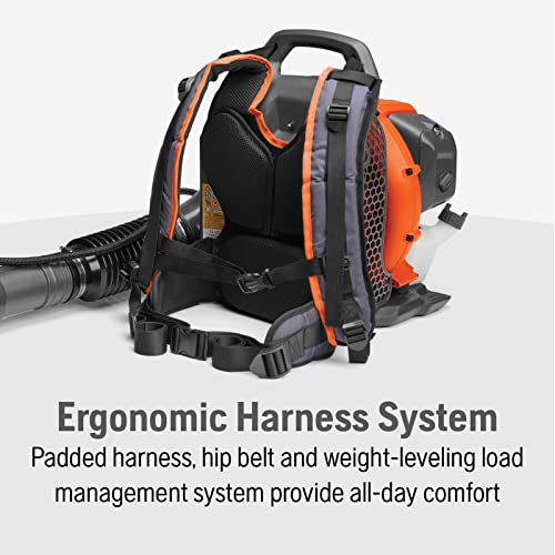 51cc Gas Backpack Leaf Blower. 2.16 HP. 765 CFM. 270 MPH. Ergonomic Design