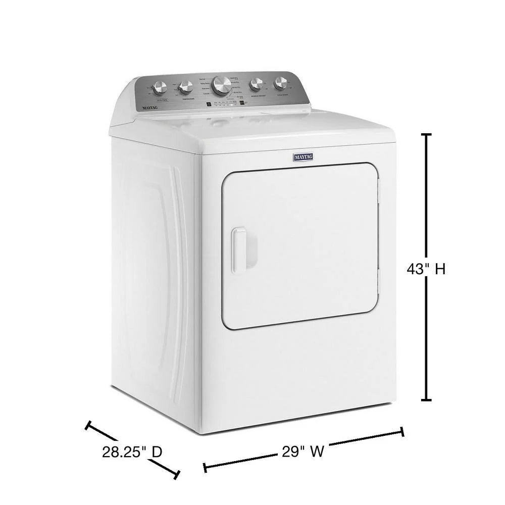 7.0 Cu. Ft. Vented Gas Dryer. White