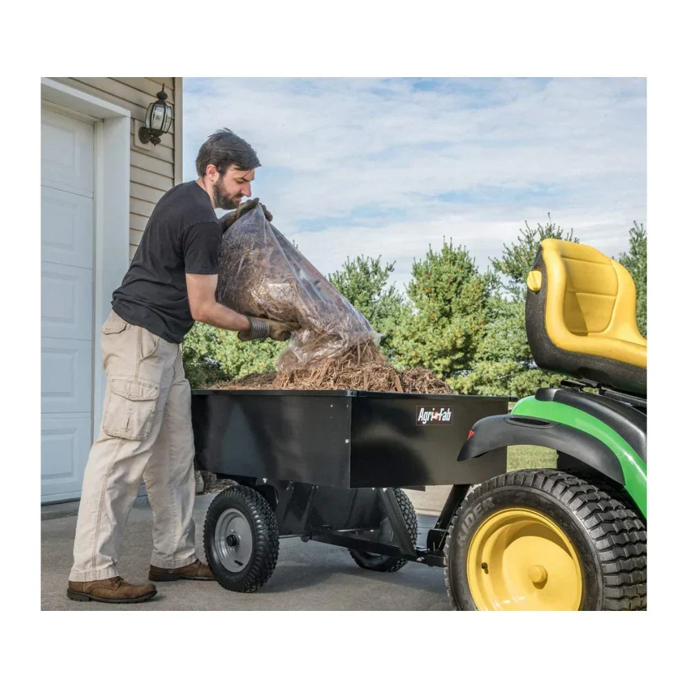 Utility Tow Behind Steel Dump Cart. 750 Pound Capacity